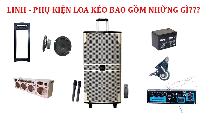 Những phụ kiện đi kèm loa kéo di động